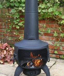 Tia Steel Chiminea, Black