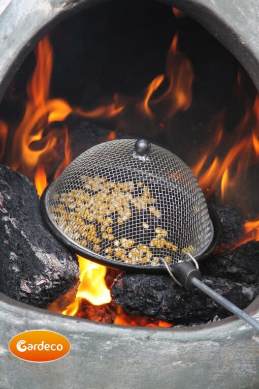 Steel Popcorn Popper with  Frying Pan