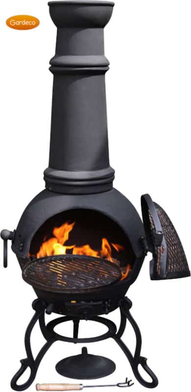 Toledo Cast Iron Chiminea Extra Large, Black