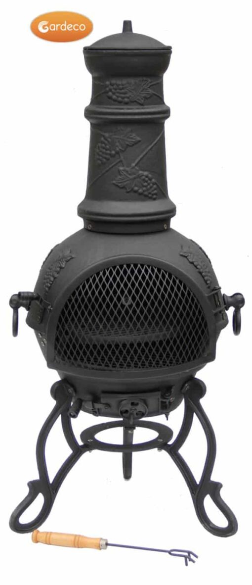 Toledo Cast Iron Chiminea Medium, Black