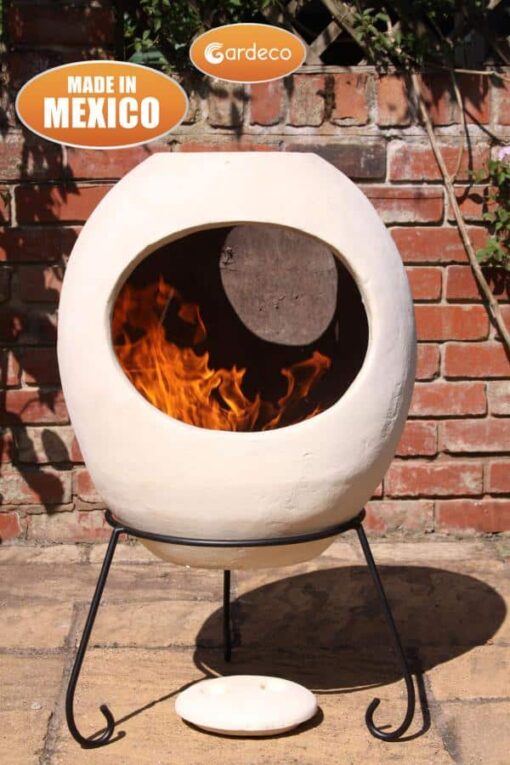 Ellipse Mexican Chiminea Beige (Extra Large)