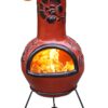 Rosas Mexican Chiminea - Cranberry & Black (Large)