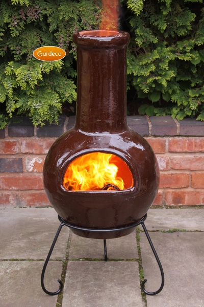 Colima Chiminea - Real Glaze Brown