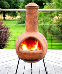 Tabasco Grape XL Clay Chiminea - Old World