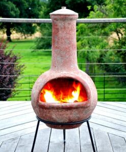 Tabasco Plain XL Clay Chiminea - Tabasco