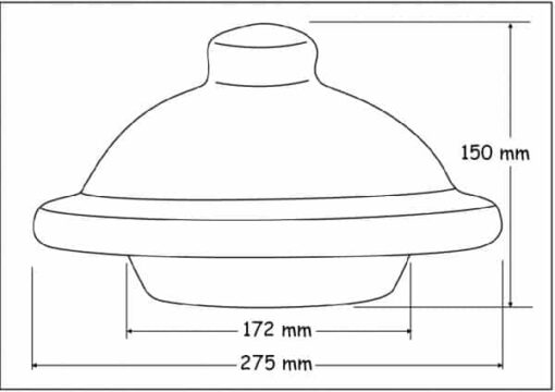 Clay Chiminea Lid - yellow (Extra Large) - Image 3