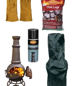 Toledo Cast Iron Chiminea (Jumbo) - Premium Bundle-0