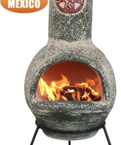 Cruz Mexican Chiminea in Green