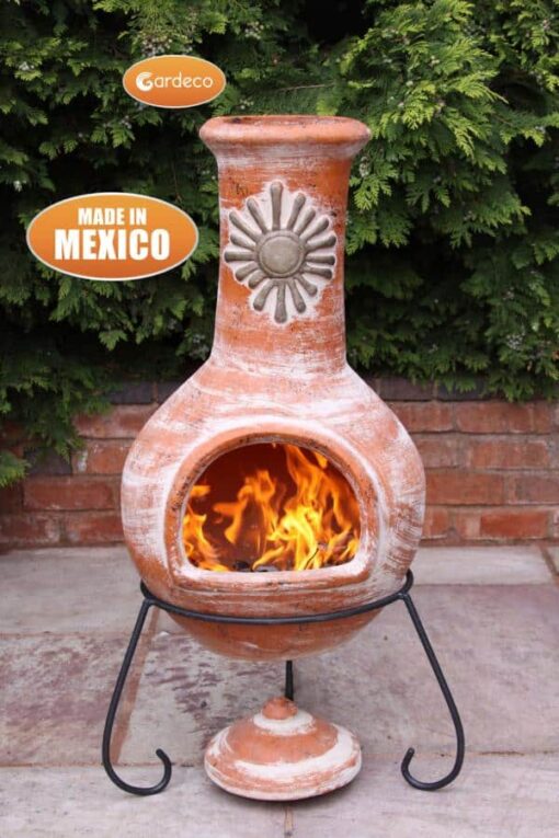 Sol Mexican Chiminea - Rustic Orange (Extra Large)