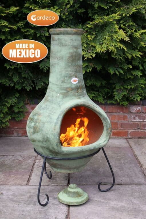 Tibor Mexican Chiminea - Green (Jumbo)