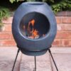 Ellipse Mexican Chiminea - Grey (Medium)-0