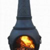 Titan Cast Iron Chiminea (Super Jumbo) in Black