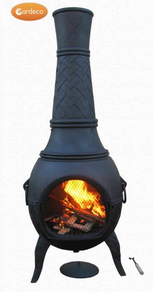 Titan Cast Iron Chiminea (Super Jumbo) in Black