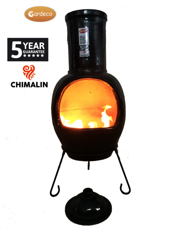 Asteria Chimalin AFC Chiminea - Glazed Black (Extra Large)