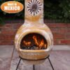 Sol Mexican chiminea in rustic orange