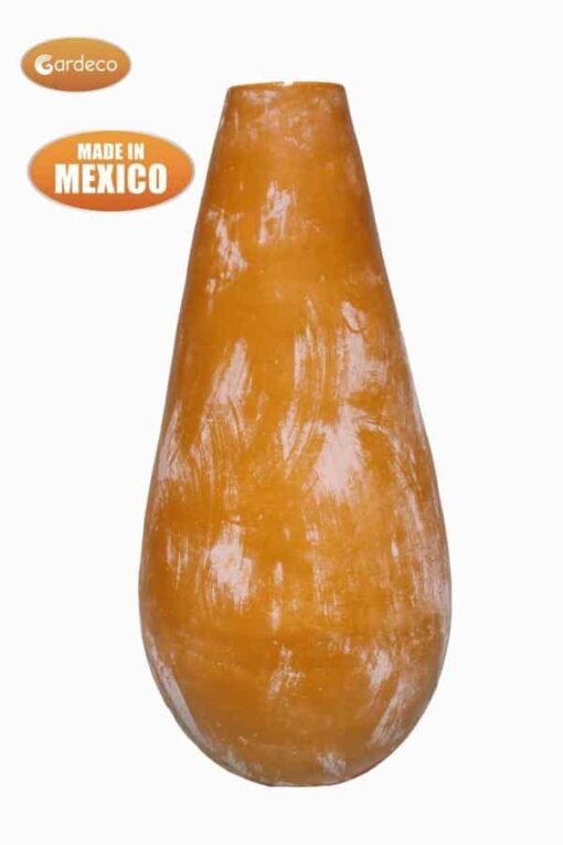 Gota Mexican Art Chiminea in Oxidised Yellow (Large) - Rear view