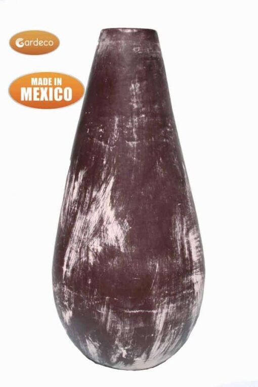 Gota Mexican Art Chiminea in Oxidised Brown (Large) - Rear view