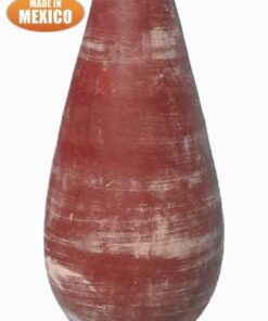 Gota Mexican Art Chiminea in Red (Medium) - rear view