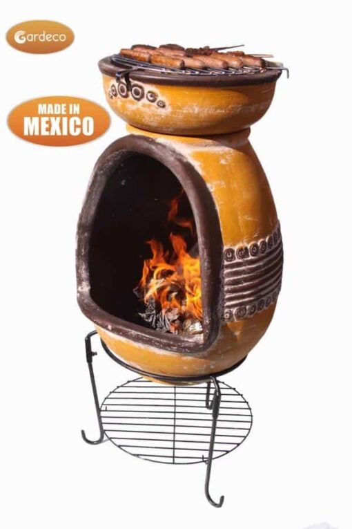 Asador Azteca Clay BBQ with white background