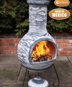 Olas Clay Mexican Chiminea Extra Large (side view)