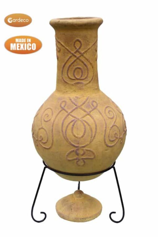 Derwyn Mexican Chiminea in Mustard (Extra Large) - Image 6