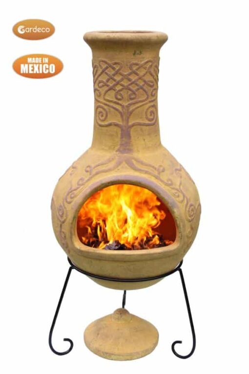 Derwyn Mexican Chiminea in Mustard (Extra Large) - Image 7