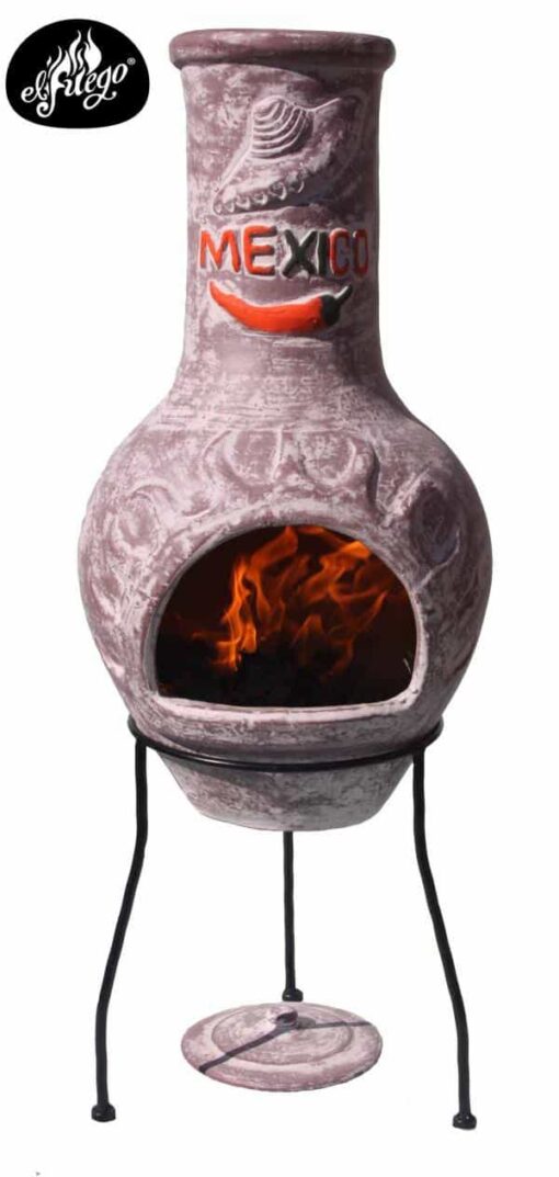 Mexico Clay Chiminea in Dark Red (Large) - Image 4