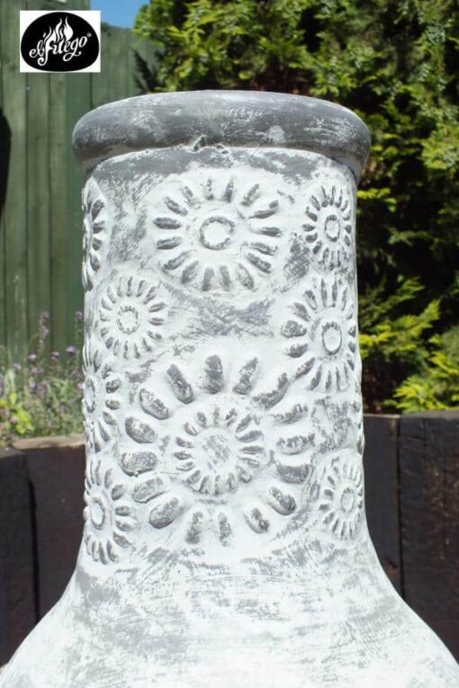 Morena Clay Chiminea in Grey (Large) - Image 6