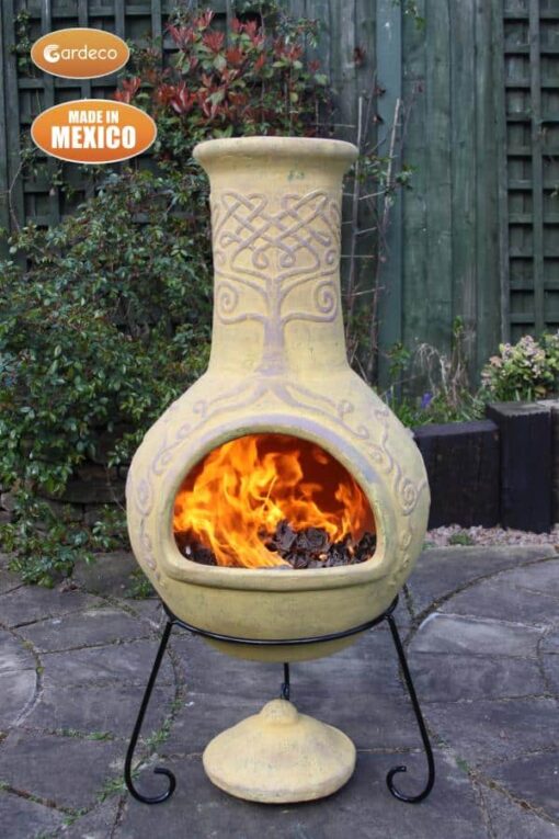 Derwyn Mexican Chiminea in Mustard (Extra Large)