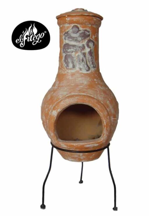 Ranchero Clay Chiminea in Rustic Ochre (Medium) - Image 3