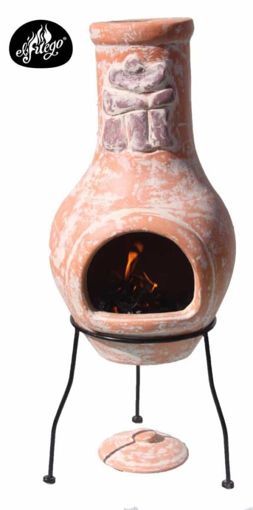 Ranchero Clay Chiminea in Rustic Ochre (Medium) - Image 5