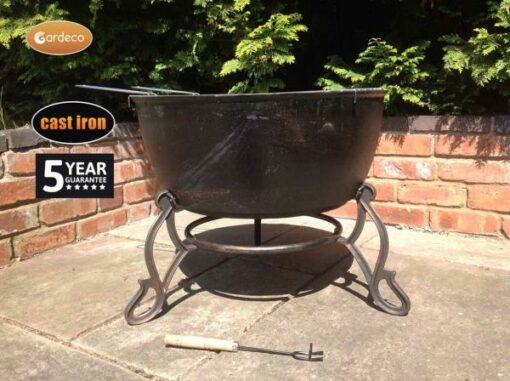 Meredir XL cast iron fire bowl - Image 6