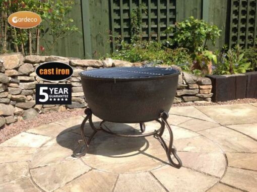 Meredir XL cast iron fire bowl - Image 5