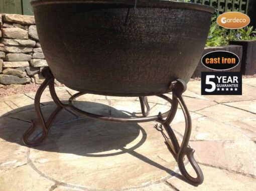 Meredir XL cast iron fire bowl - Image 4