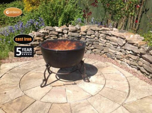 Meredir XL cast iron fire bowl