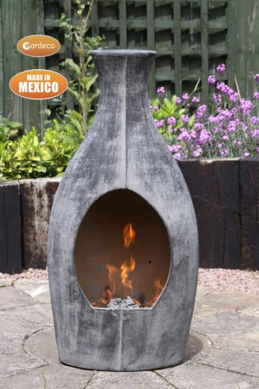 Modern chiminea designs: the elegant slimline Botella