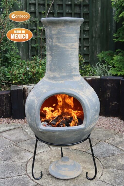 Colima XL Mexican Chimenea in mid grey