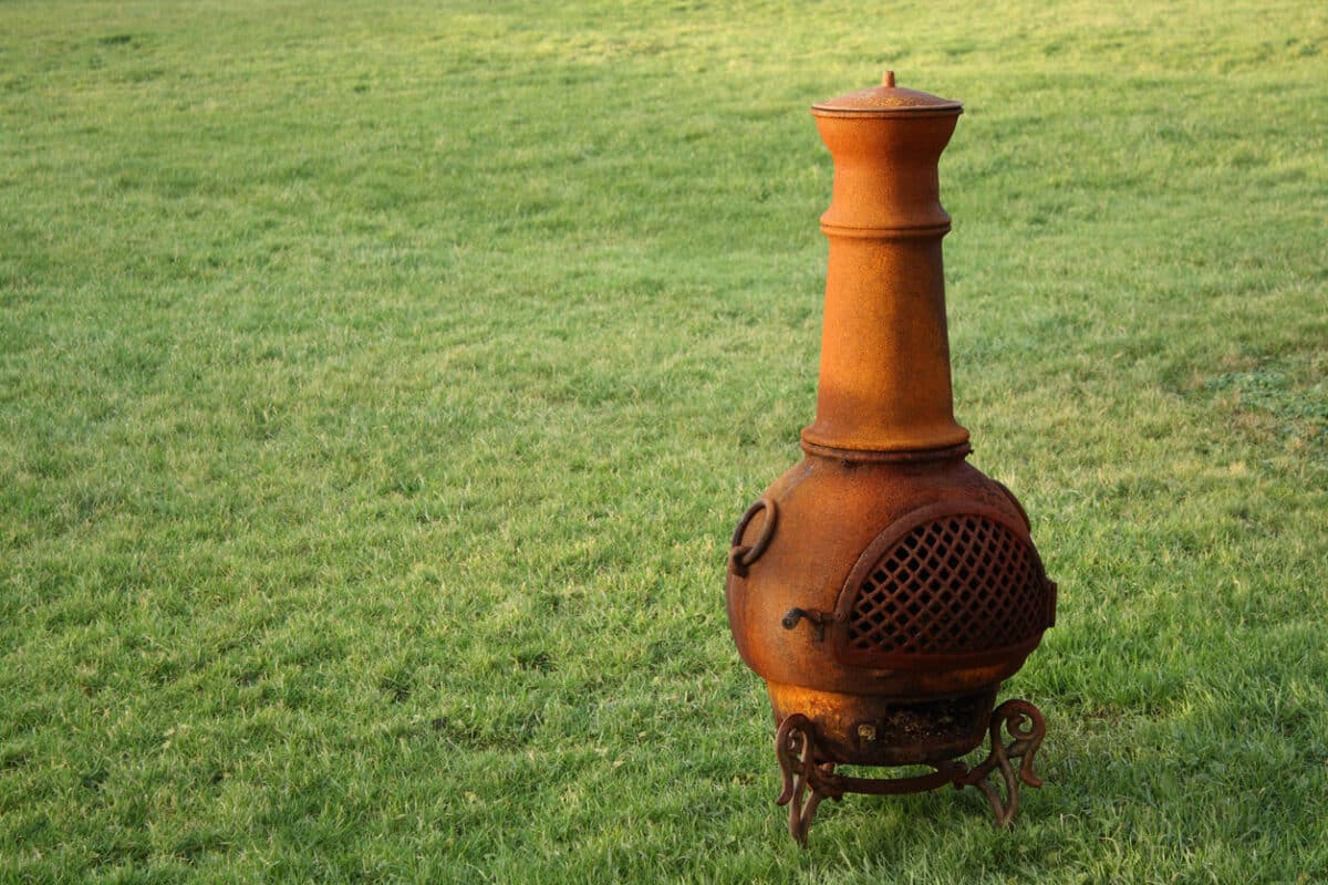 Rusted Garden Chimenea stove