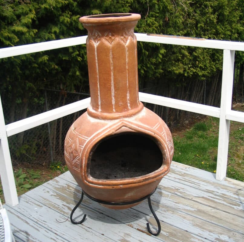 clay chiminea