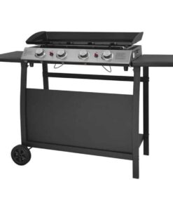 Callow 4 Burner Gas Griddle and Plancha with Stand and Side Tables