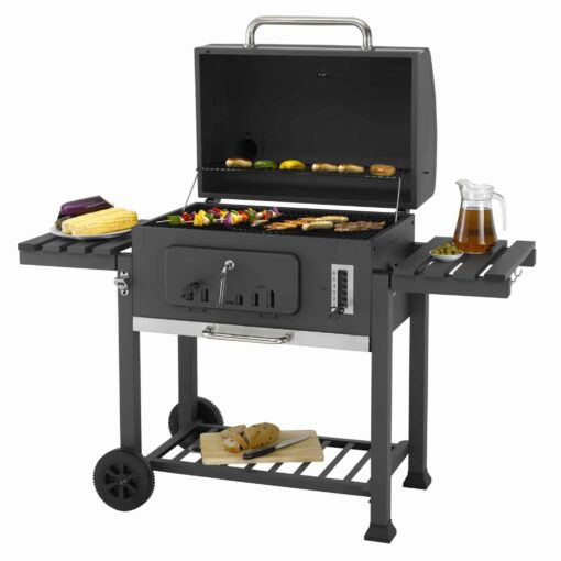 Tepro Toronto XXL Charcoal BBQ Grill Including Two Side Tables