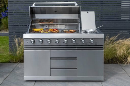 Norfolk Grills Absolute Outdoor Kitchen 6 Burner Gas BBQ With Side Burner