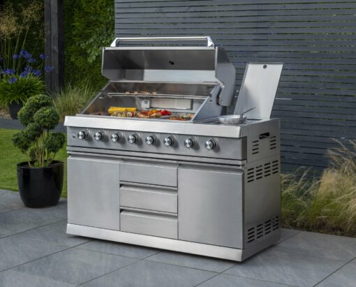 Norfolk Grills Absolute Outdoor Kitchen 6 Burner Gas BBQ With Side Burner