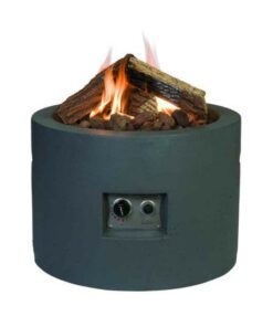 Happy Cocoon Round Fire Pit in Dark Grey