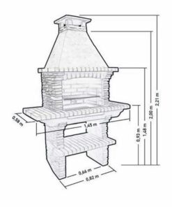 Callow Dark Stone Mediterrani Masonry BBQ Grill