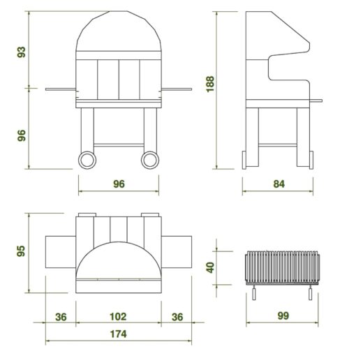 Palazzetti Emile South American Wood Fired BBQ Grill