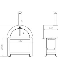 Callow Large Stainless Steel Outdoor Pizza Oven