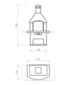 Callow Mussalla Masonry BBQ with Built in Rotisserie