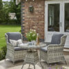 Norfolk Leisure Wroxham Garden Bistro Set Grey