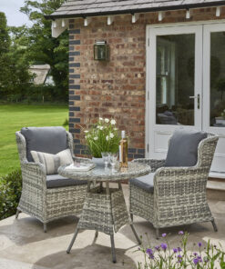 Norfolk Leisure Wroxham Garden Bistro Set Grey